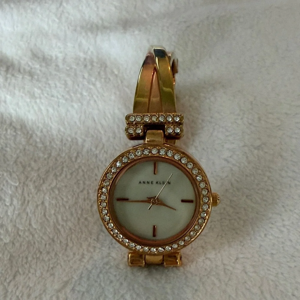 Anne Klein Gold Crystal-Embellished Women's Watch
